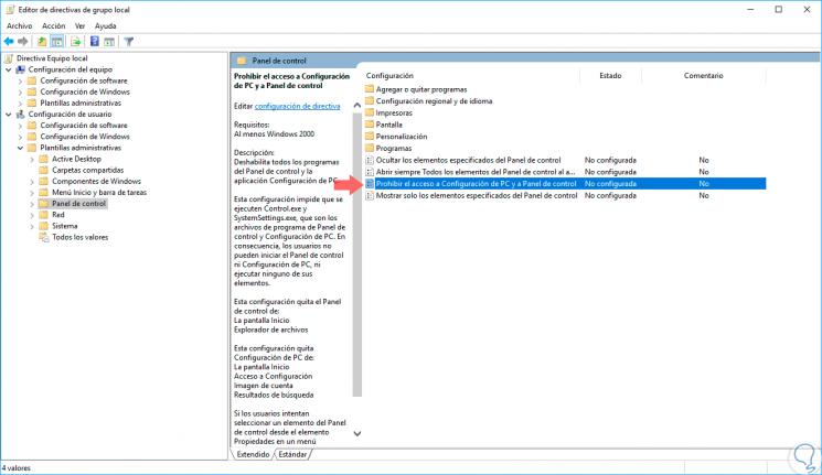 Deshabilitar Panel De Control Y Configuraci N Gpo Windows Solvetic