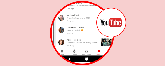 Nueva función YouTube: Compartir vídeos y chatear desde su App