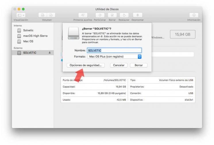 formatear un USB para Mac en un PC usando DiskPart