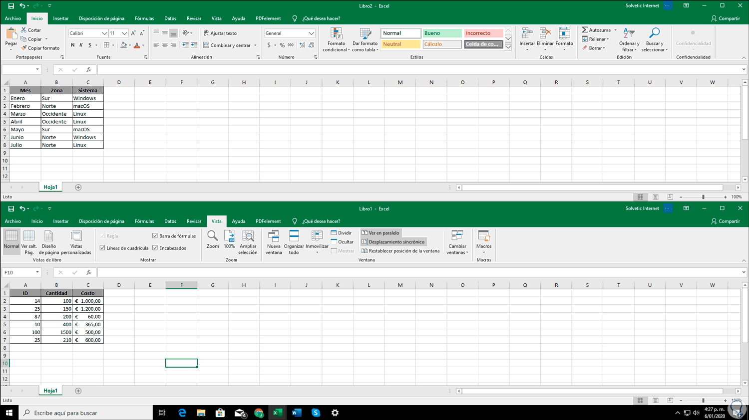 Abrir Dos Archivos Excel En Ventanas Diferentes Windows 10 Solvetic