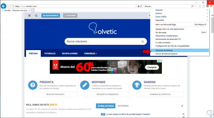 Como Abrir Opciones De Internet Windows 10 Solvetic
