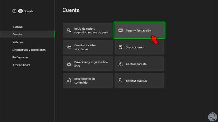 Cómo quitar una tarjeta de crédito en Xbox Series X o Xbox