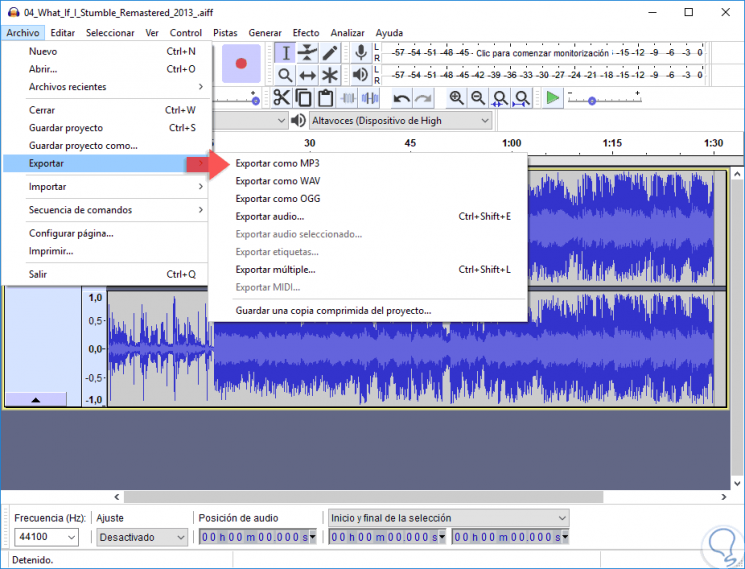 Cómo convertir gratis archivo formato audio o música a MP3 