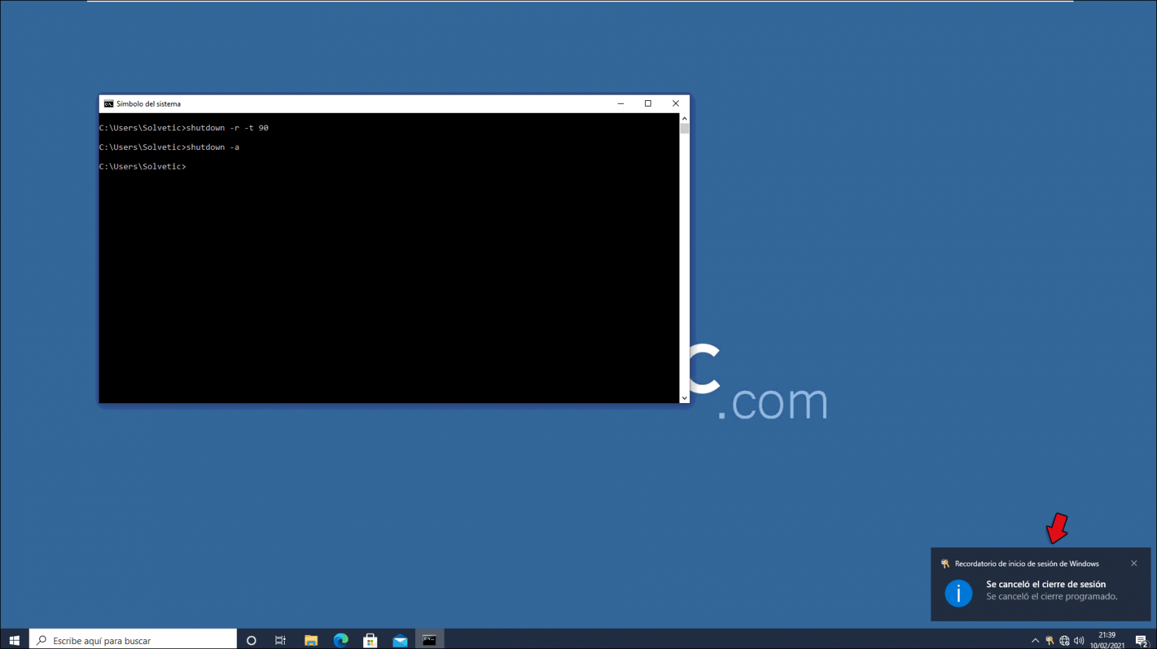 Comando Reiniciar, Apagar, Bloquear O Cerrar Sesión Windows 10 CMD ...