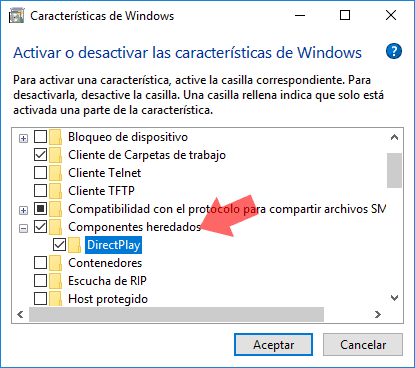 direct play win 10