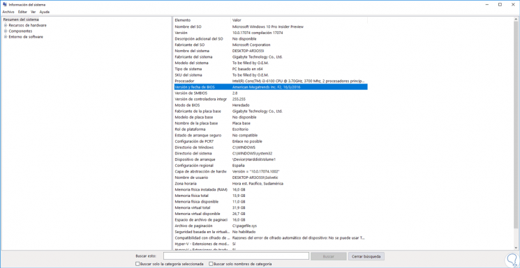 Cómo Ver La Versión De Bios En Pc Windows 10 8 7 Solvetic 8226