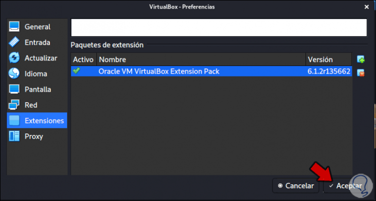 kali oracle vm virtualbox extension pack