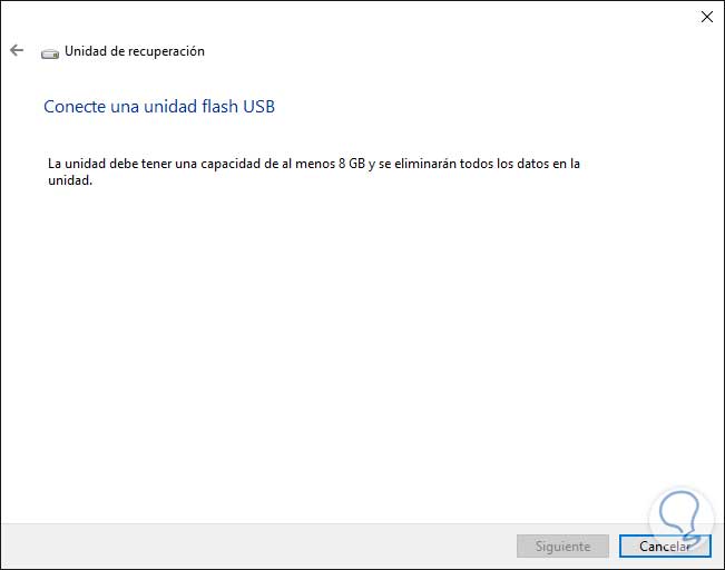 Cómo crear un DVD o USB de recuperación en Windows 10