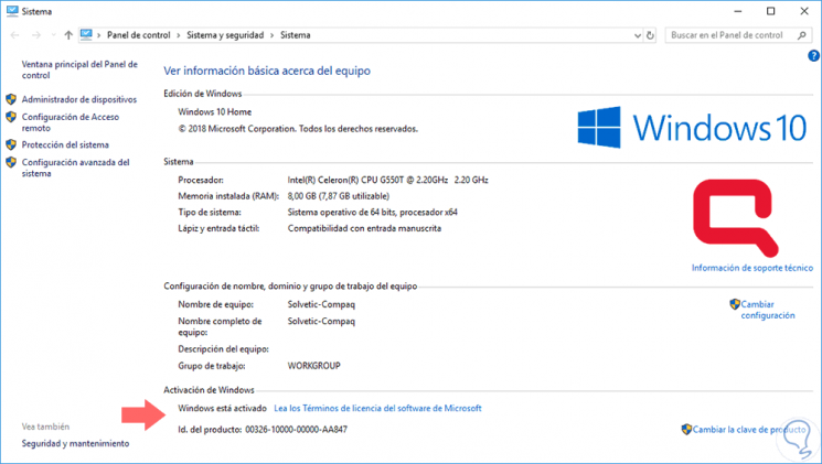 Cómo Saber Si Mi Windows 10 Es Original Activado Solvetic 8132