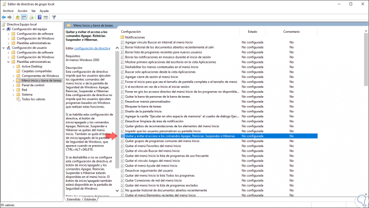 Cómo Deshabilitar Apagar Reiniciar Suspender E Hibernar En Windows 10 Solvetic 7263