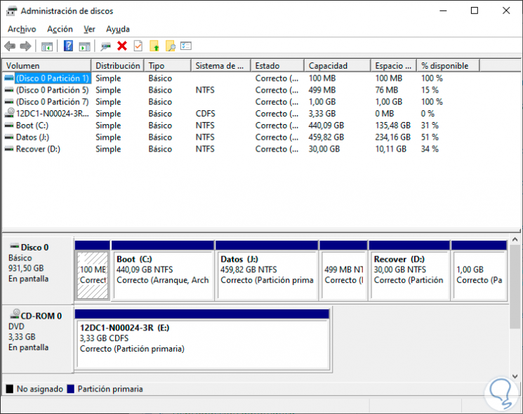 Cómo Usar Y Abrir Administrador De Discos En Windows 10 Solvetic 1546