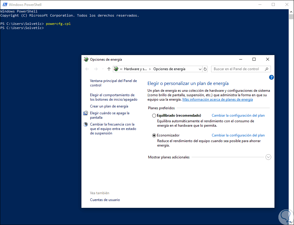 Cómo Abrir Opciones Energía Windows 10 Solvetic 8270