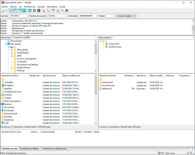 filezilla windows 10