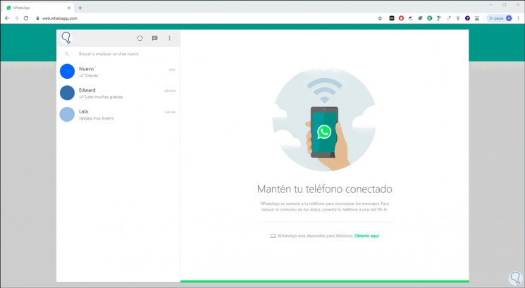 como activar whatsapp web