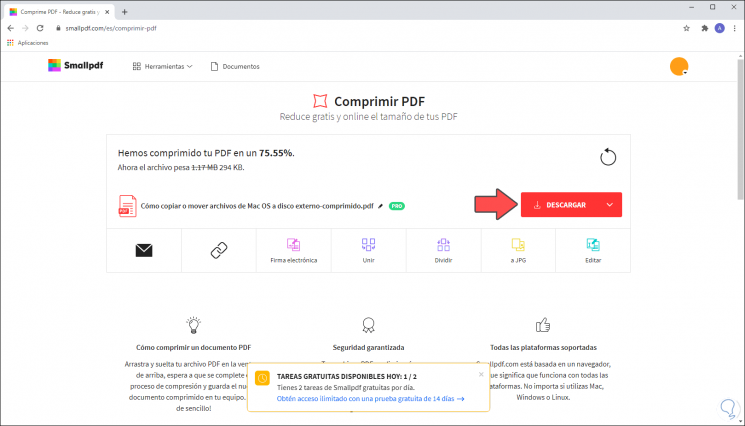 C Mo Comprimir Archivos Pdf Online Gratis Con Smallpdf Solvetic