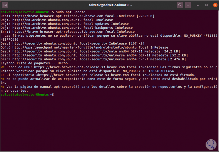 ubuntu install brave