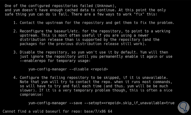 Cannot find a valid baseurl for repo base 7 x86 64 centos 7 как исправить