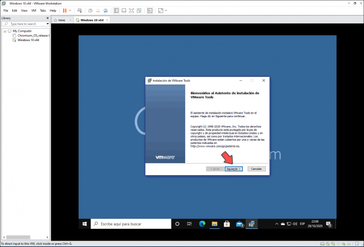 how to install windows 10 on vmware fusion 11