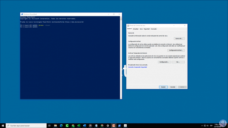 Panel De Control De Java En Windows 10 Abrir Solvetic 0888