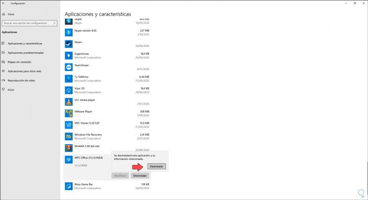 ▷ Desinstalar WPS Office completamente Windows 10 - Solvetic