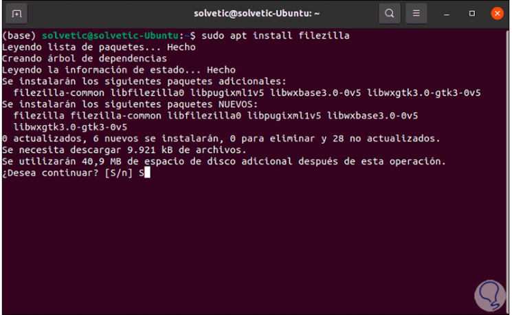 download filezilla ubuntu terminal